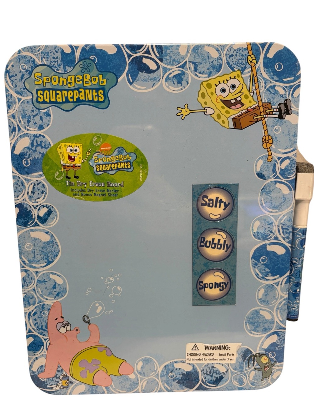 Vintage 2002 SpongeBob Squarepants Tin Dry Erase Board NEW Sealed
